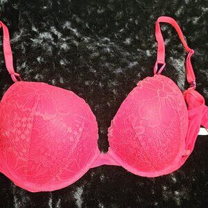 Red Lace Push-up Bra 38D
